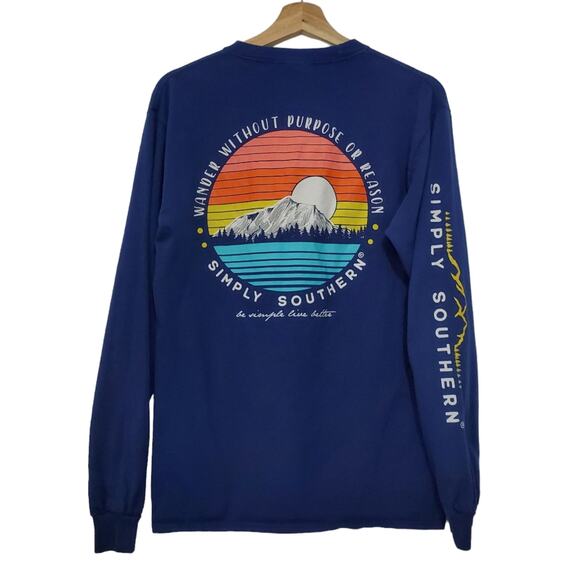 Simply Southern | Retro Graphic Long Sleeve Logo Comfy Tee Unisex - Picture 1 of 8